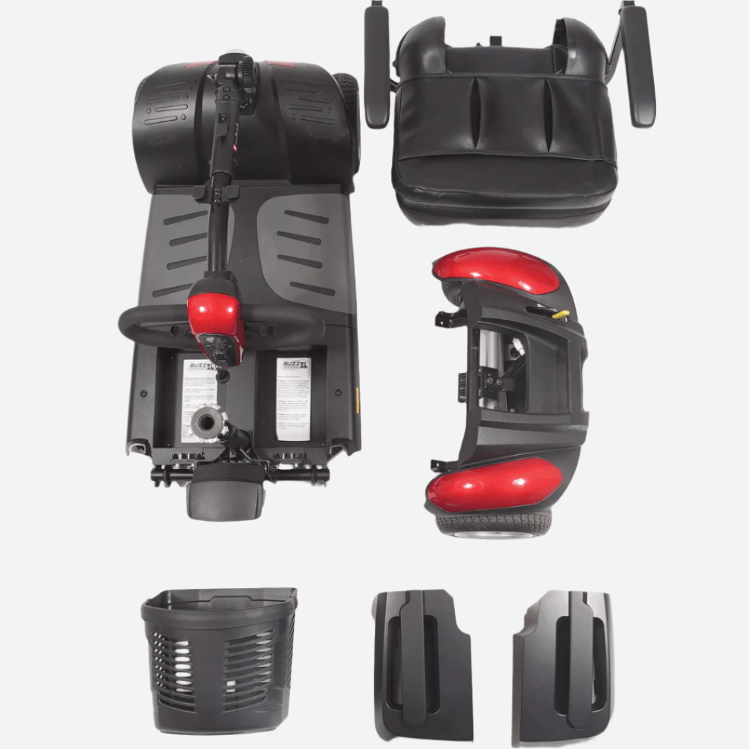 The Buzzaround EX 4-Wheel features the portability and easy disassembly of a lightweight scooter with the amazing benefits of a full-size scooter.