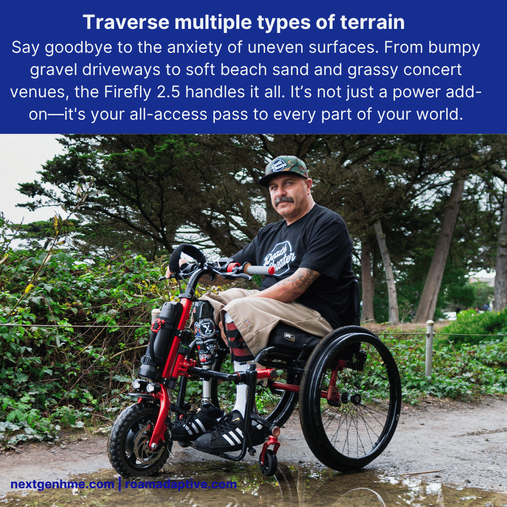Firefly 2.5 Wheelchair Power Assist with multiple speeds, long range battery & digital display - NextGen HME
