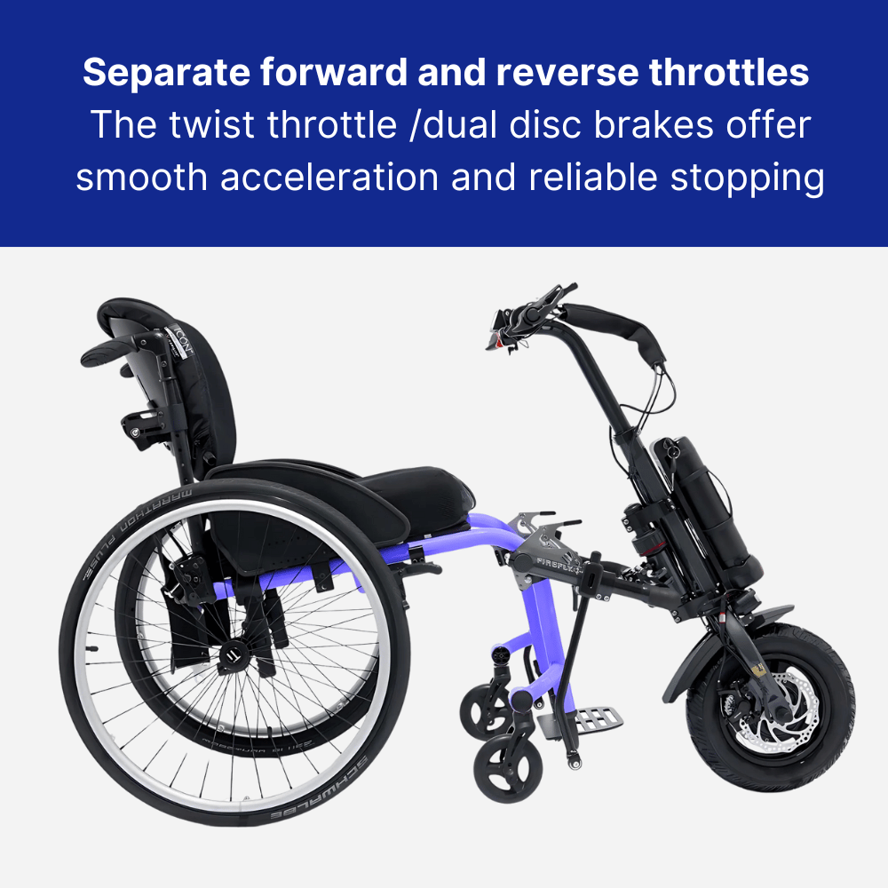 Firefly 2.5 Wheelchair Power Assist with multiple speeds, long range battery & digital display - NextGen HME