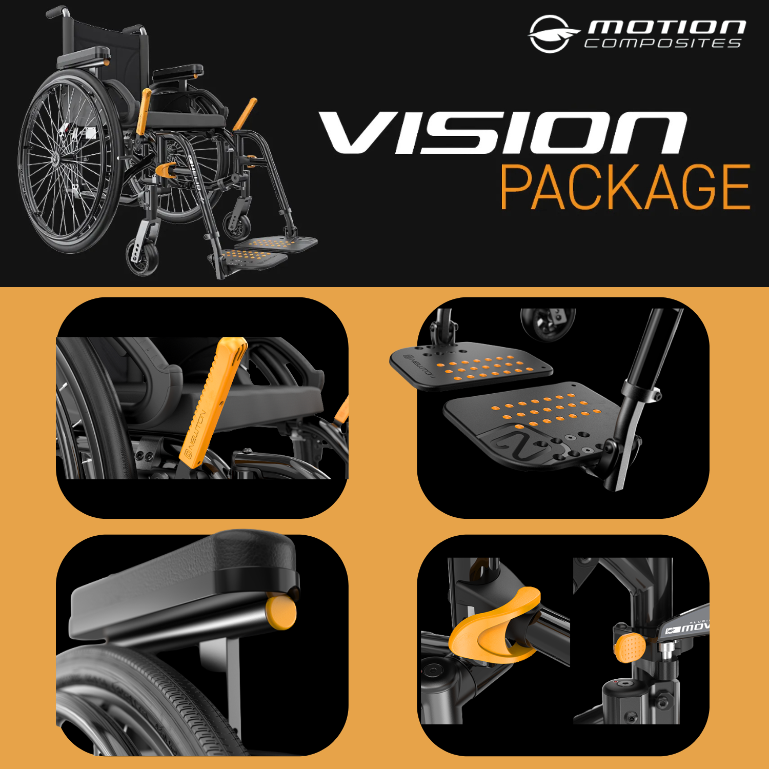 Motion Composites Vision Package: Available on the HELIO C2, the HELIO A7, the HELIO A6, HELIO KIDS, and MOVE