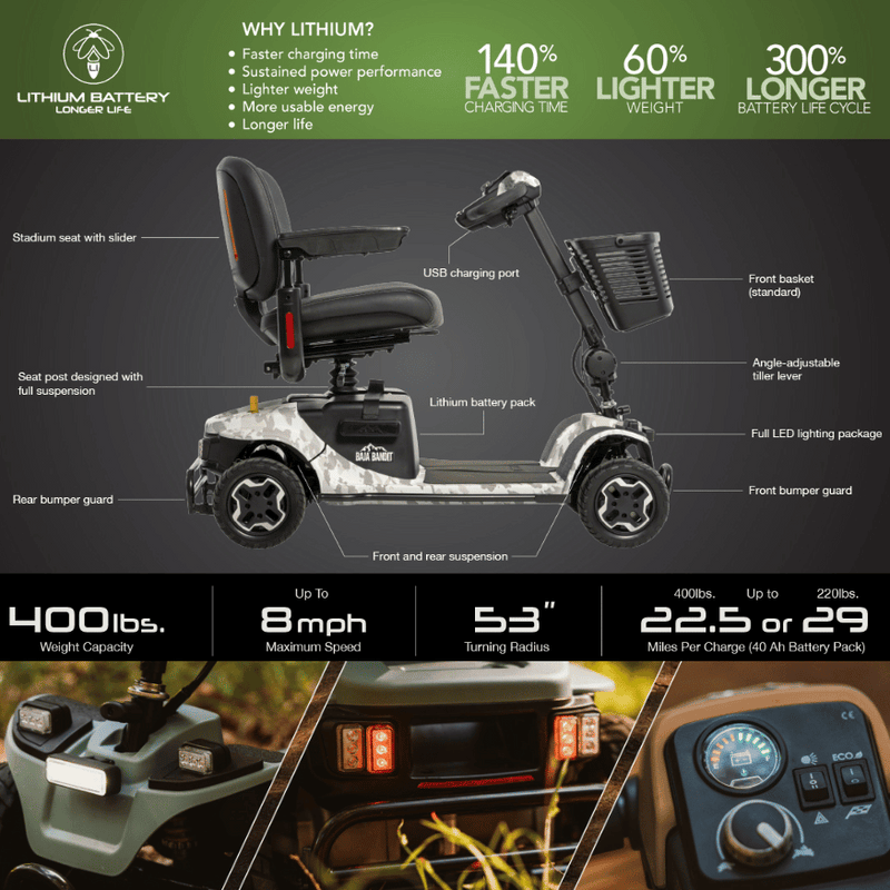 Pride Mobility Baja Bandit Off Road Power Scooter - NextGen HME