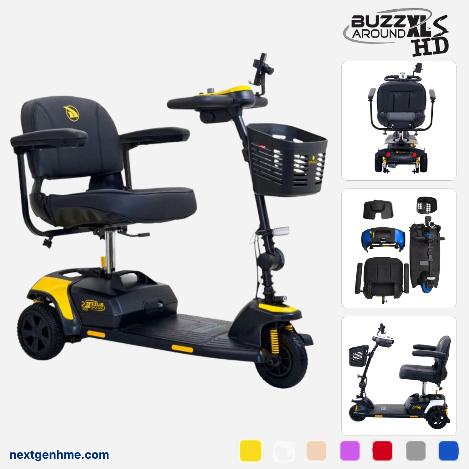 Buzzaround XLS-HD 3-Wheel Scooter - NextGen HME