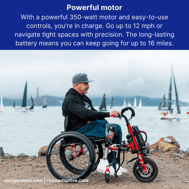 Firefly 2.5 Wheelchair Power Assist with multiple speeds, long range battery & digital display - NextGen HME