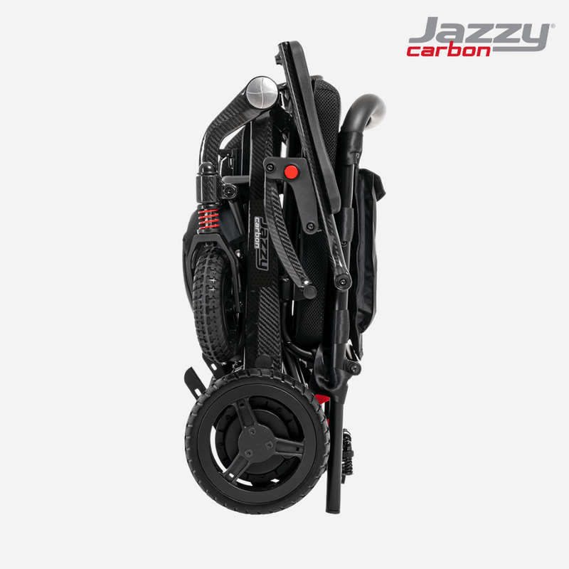 Pride Jazzy Carbon Portable Power Wheelchair, Ultralight, folding design - NextGen HME