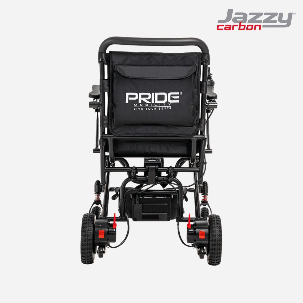 Pride Jazzy Carbon Portable Power Wheelchair, Ultralight, folding design - NextGen HME