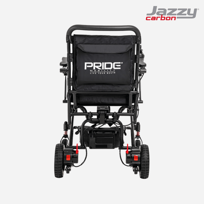 Pride Jazzy Carbon Portable Power Wheelchair, Ultralight, folding design - NextGen HME