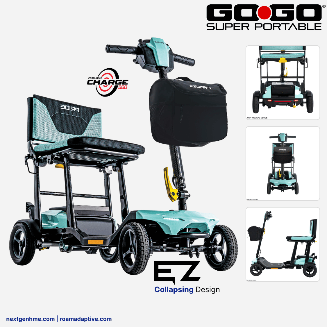 Pride GoGo Super Portable Power Scooter - NextGen HME