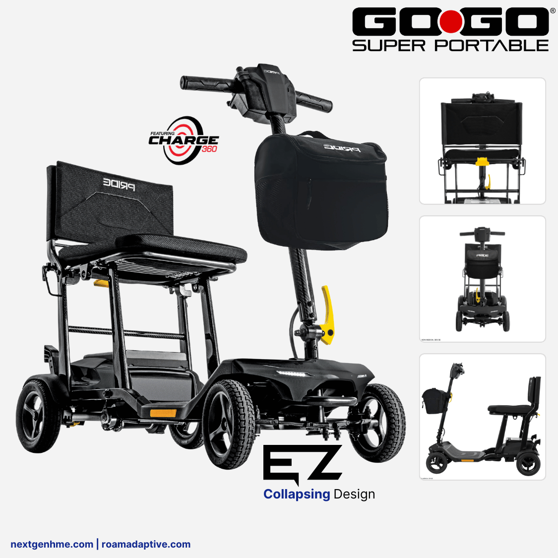 Pride GoGo Super Portable Power Scooter - NextGen HME