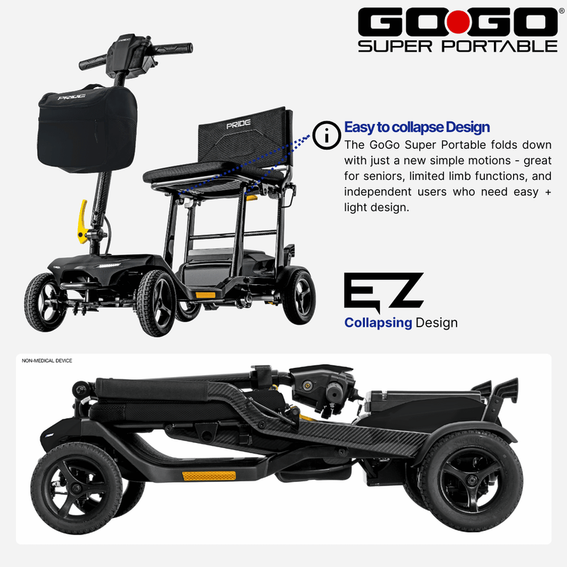 Pride GoGo Super Portable Power Scooter - NextGen HME