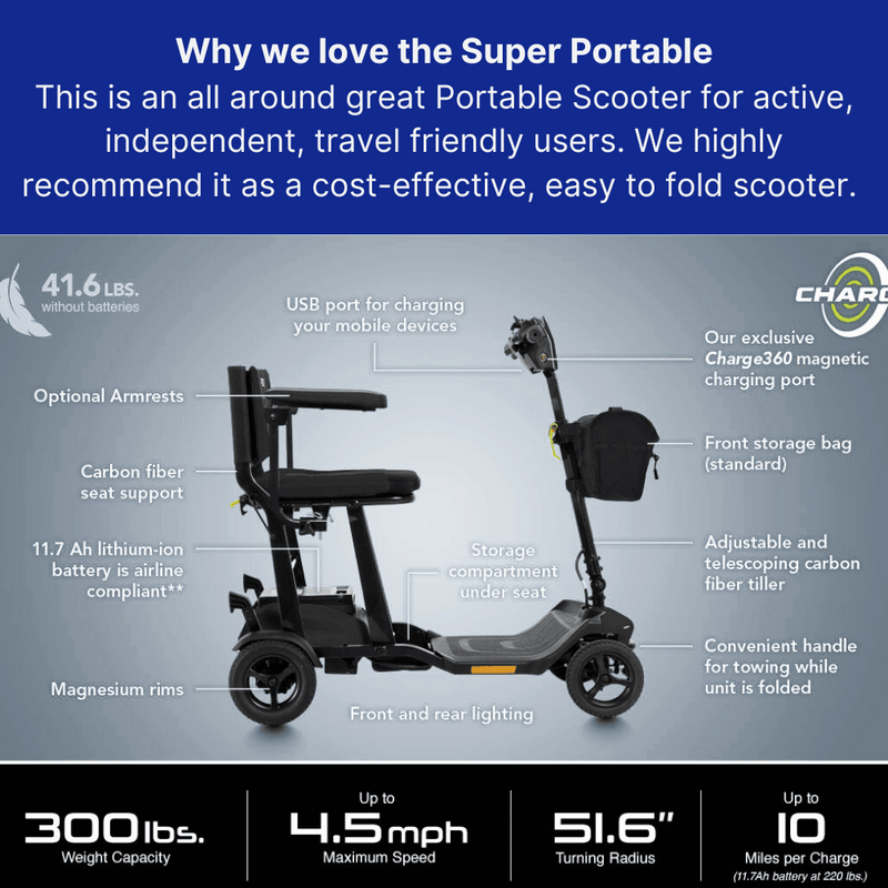 Pride GoGo Super Portable Power Scooter - NextGen HME