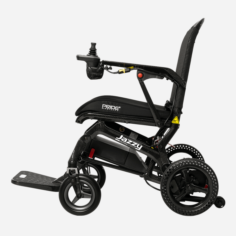Pride Mobility Jazzy Ultralight Portable Power Wheelchair with cup holder - NextGen HME