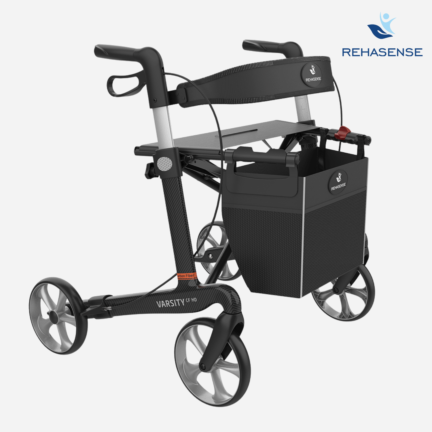 Rehasense Varsity Carbon Fiber Heavy Duty Premium Rollator