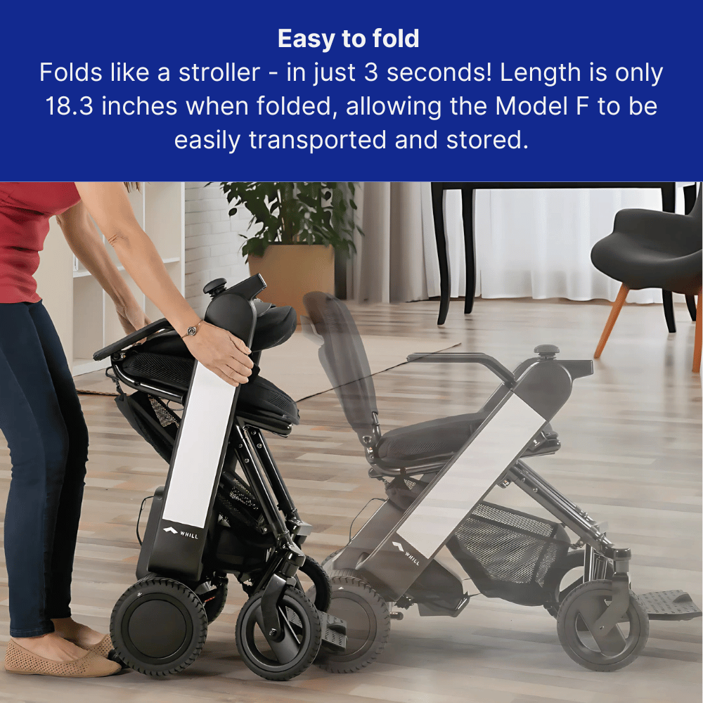 WHILL F Folding Travel Friendly Power Wheelchair - NextGen HME