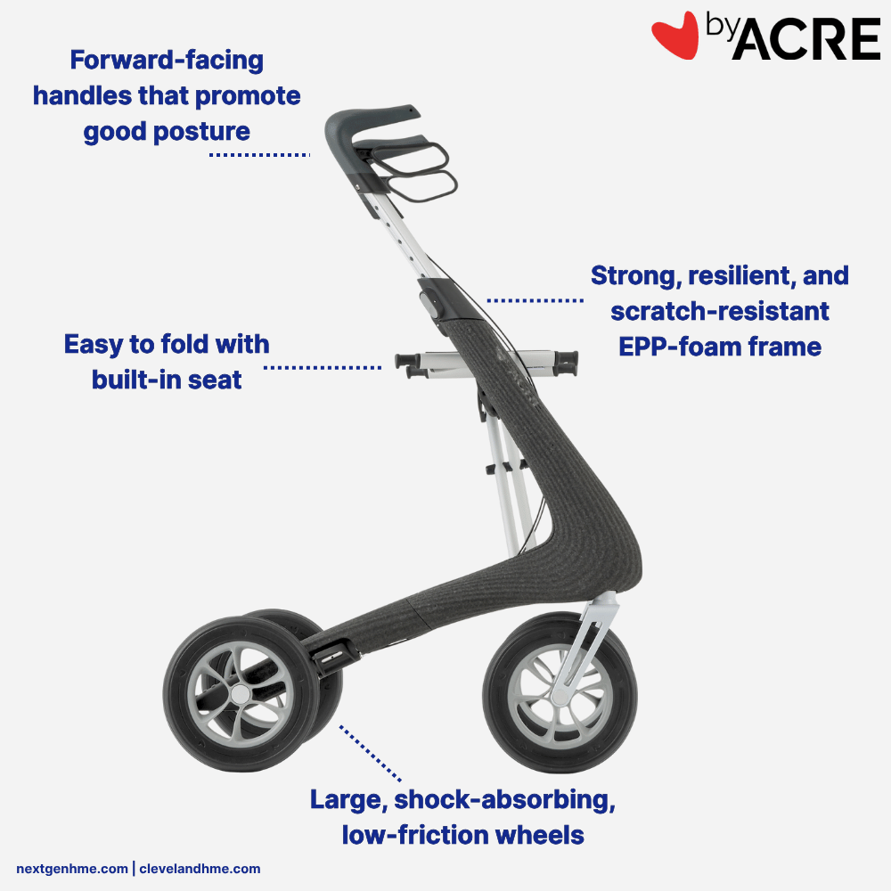 ByAcre Nordic Pioneer Ultralight Rollator - NextGen HME