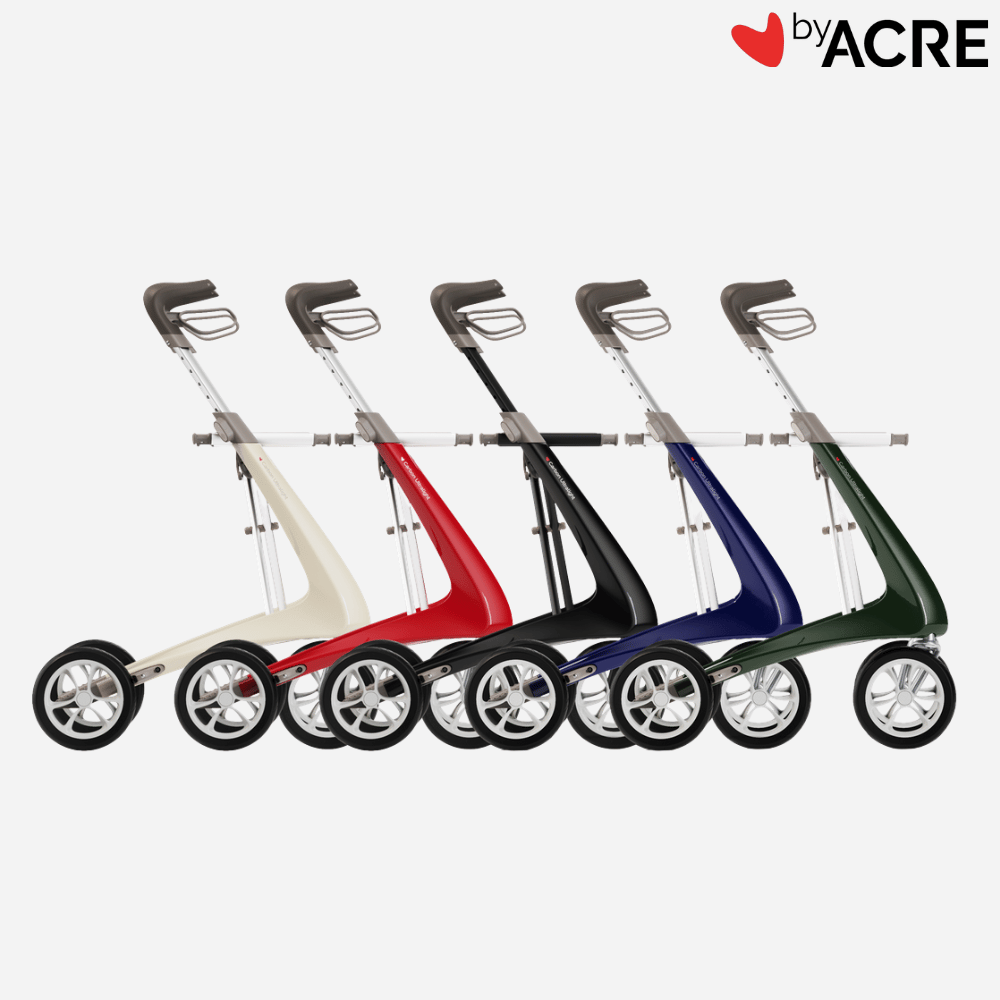 ByAcre Carbon Ultralight Carbon Fiber Rollator with seat and spacious bag - NextGen HME