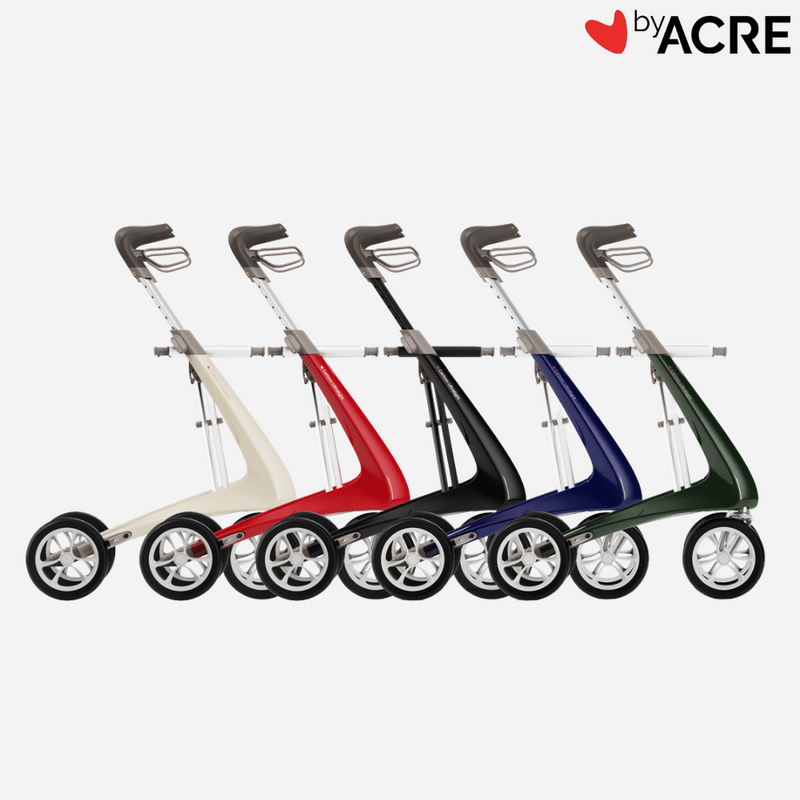 ByAcre Carbon Ultralight Carbon Fiber Rollator with seat and spacious bag - NextGen HME