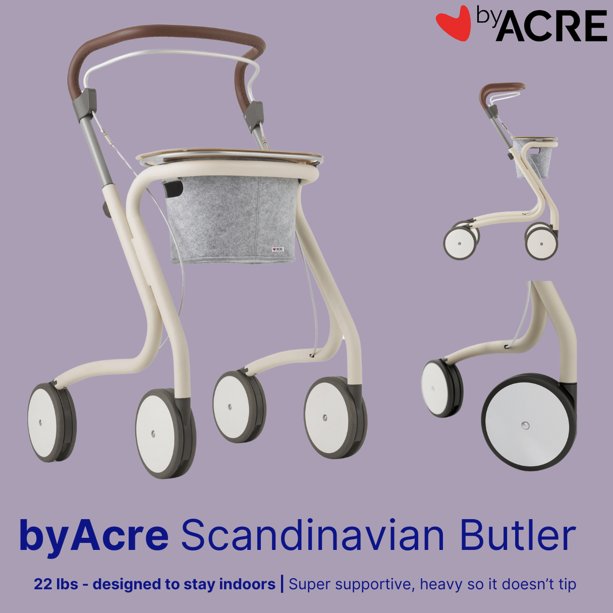 ByAcre Scandinavian Butler Rollator - NextGen HME