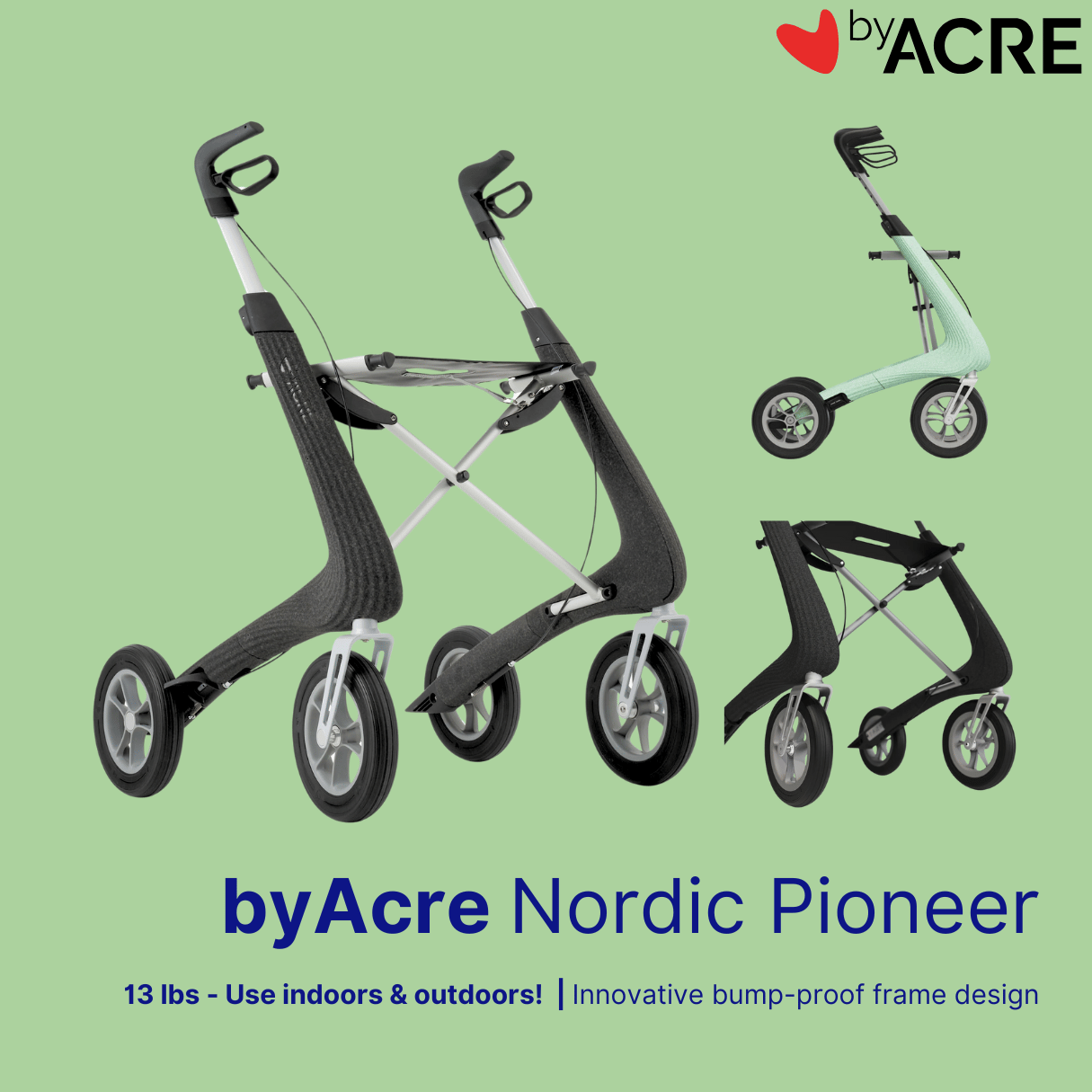 ByAcre Nordic Pioneer Ultralight Rollator - NextGen HME