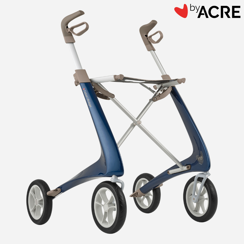 ByAcre Carbon Ultralight Carbon Fiber Rollator with seat and spacious bag - NextGen HME