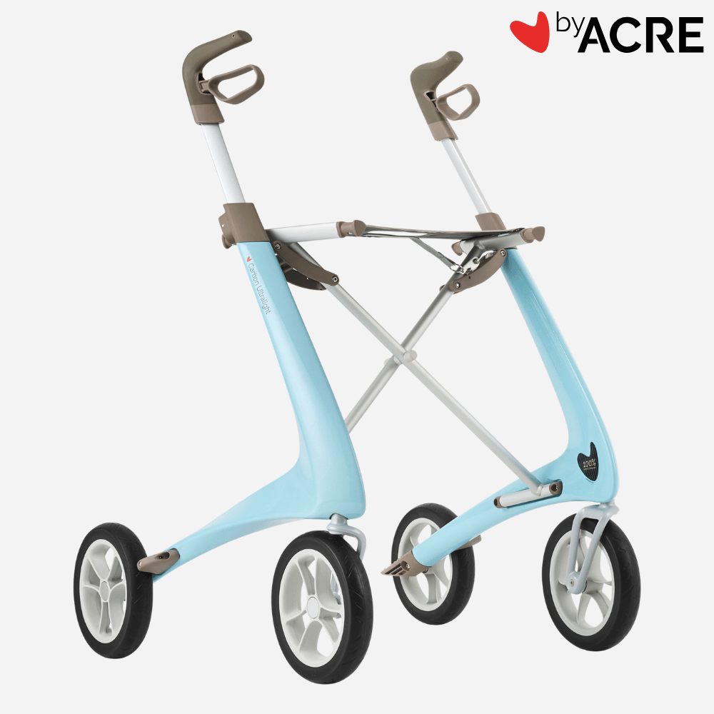ByAcre Carbon Ultralight Carbon Fiber Rollator with seat and spacious bag - NextGen HME