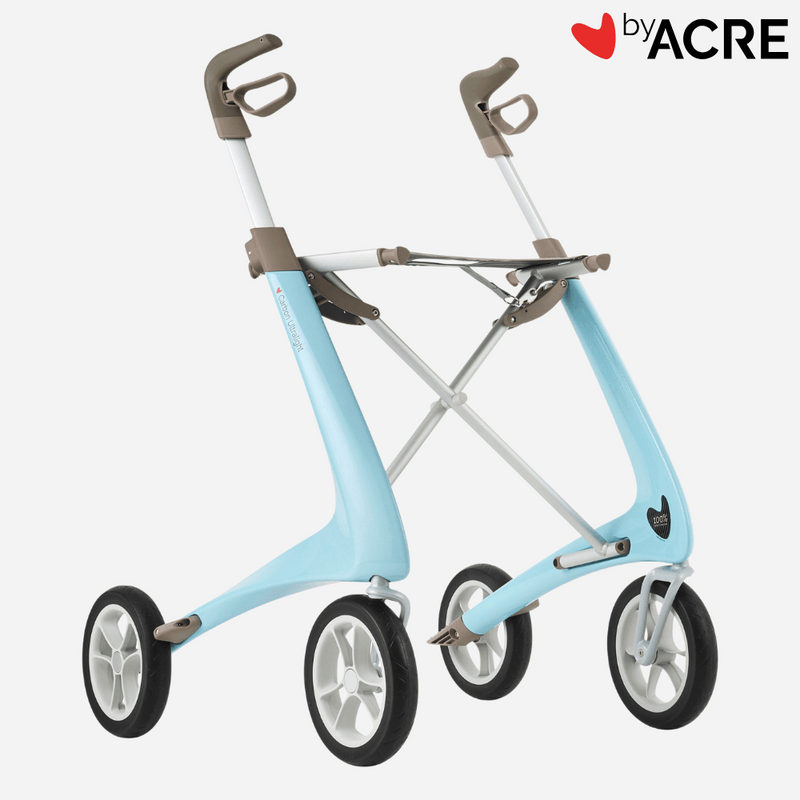 ByAcre Carbon Ultralight Carbon Fiber Rollator with seat and spacious bag - NextGen HME