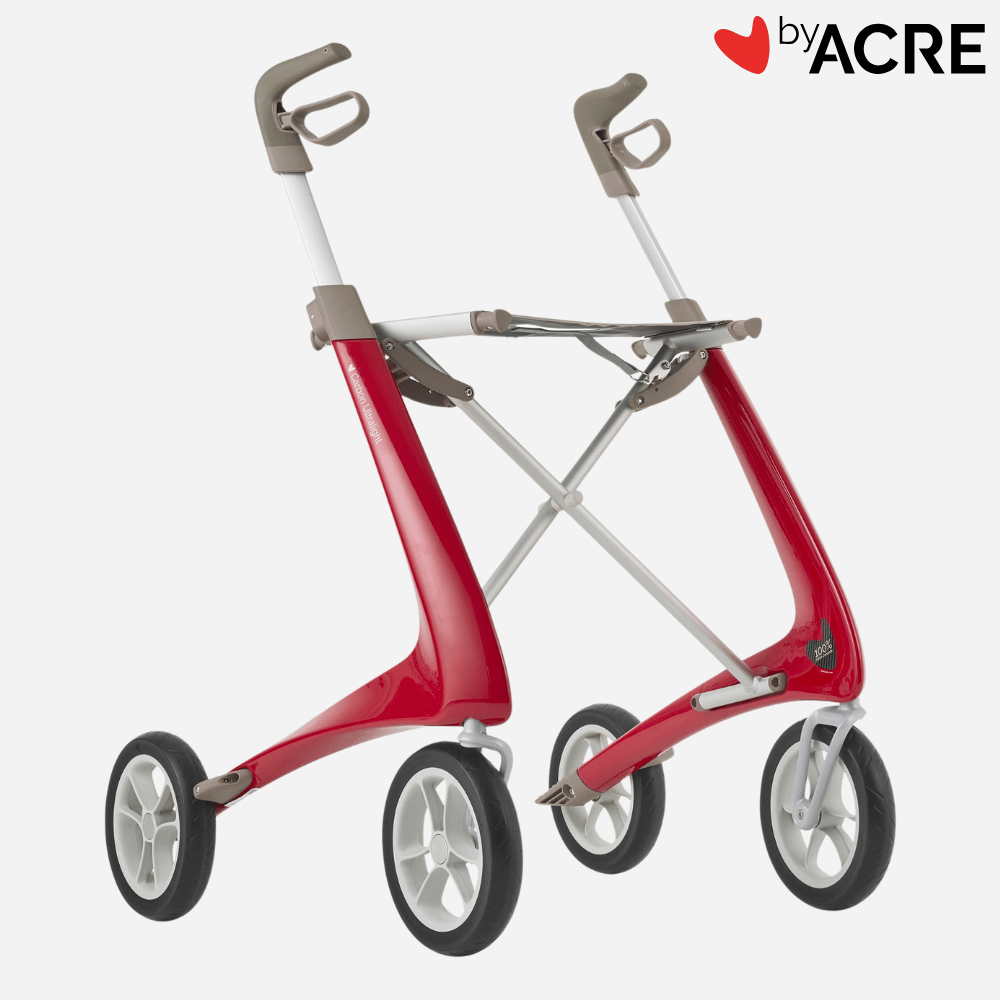 ByAcre Carbon Ultralight Carbon Fiber Rollator with seat and spacious bag - NextGen HME