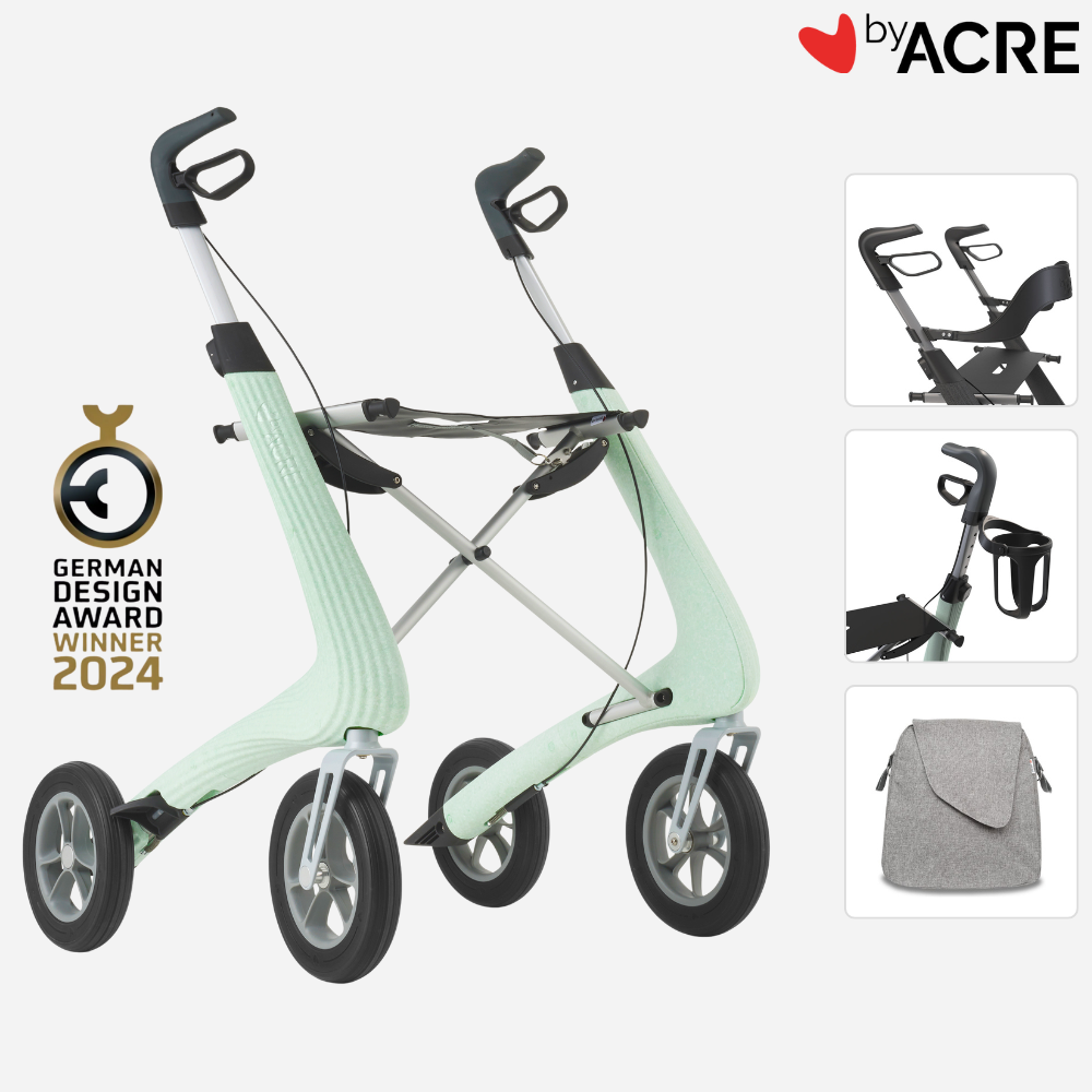 ByAcre Nordic Pioneer Rollator Bundle: Weekend Bag, Backrest, and Cup Holder - NextGen HME