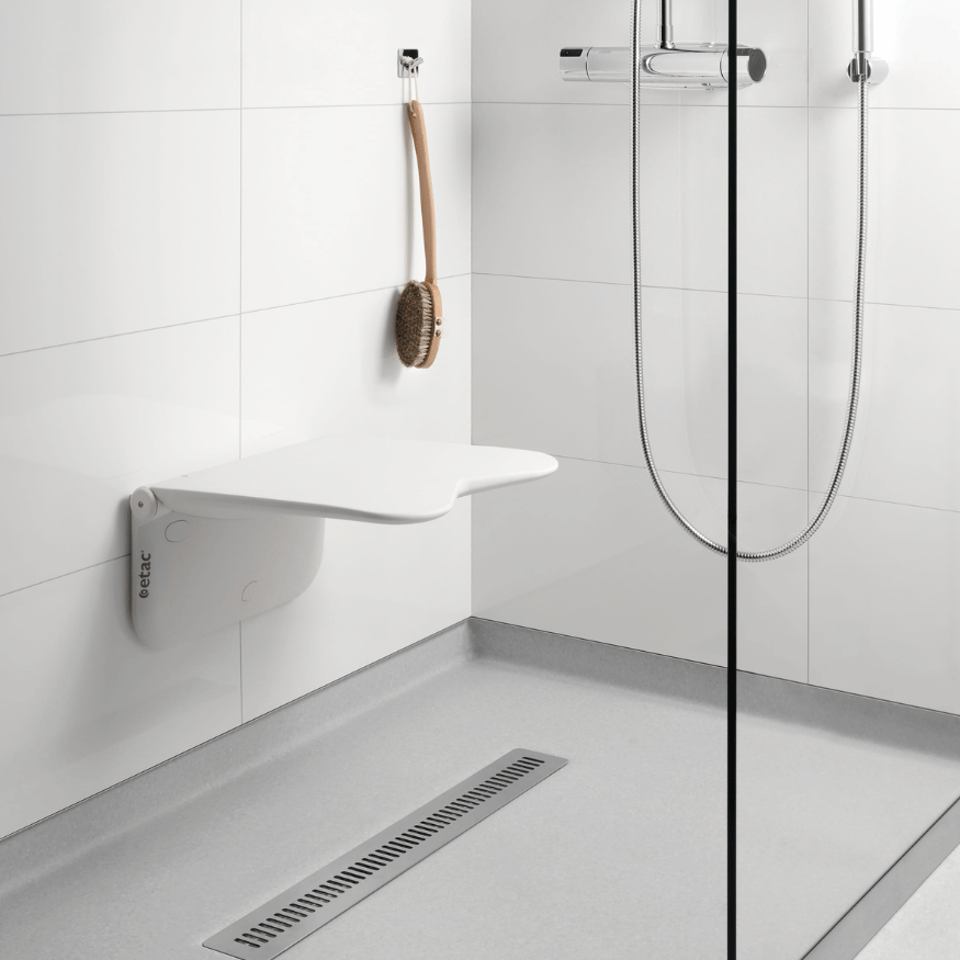 Etac Relax Fixed, Folding Shower Seat - NextGen HME