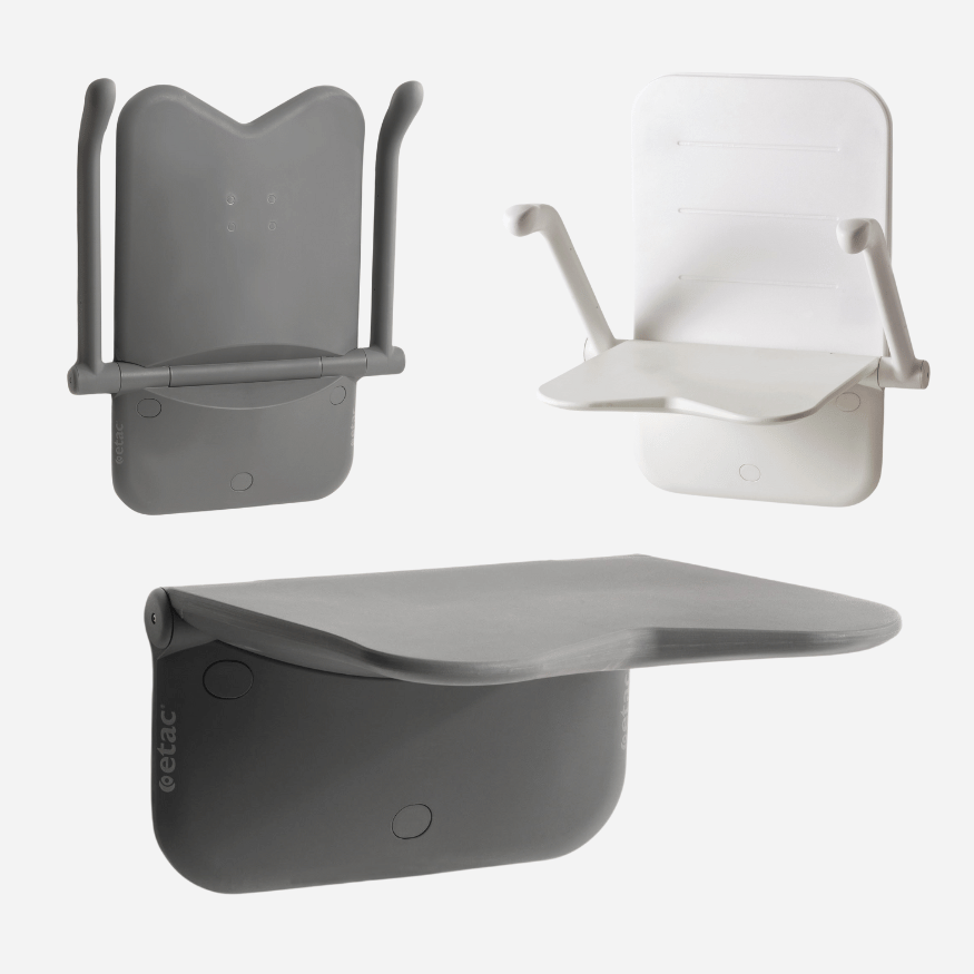 Etac Relax Fixed, Folding Shower Seat - NextGen HME