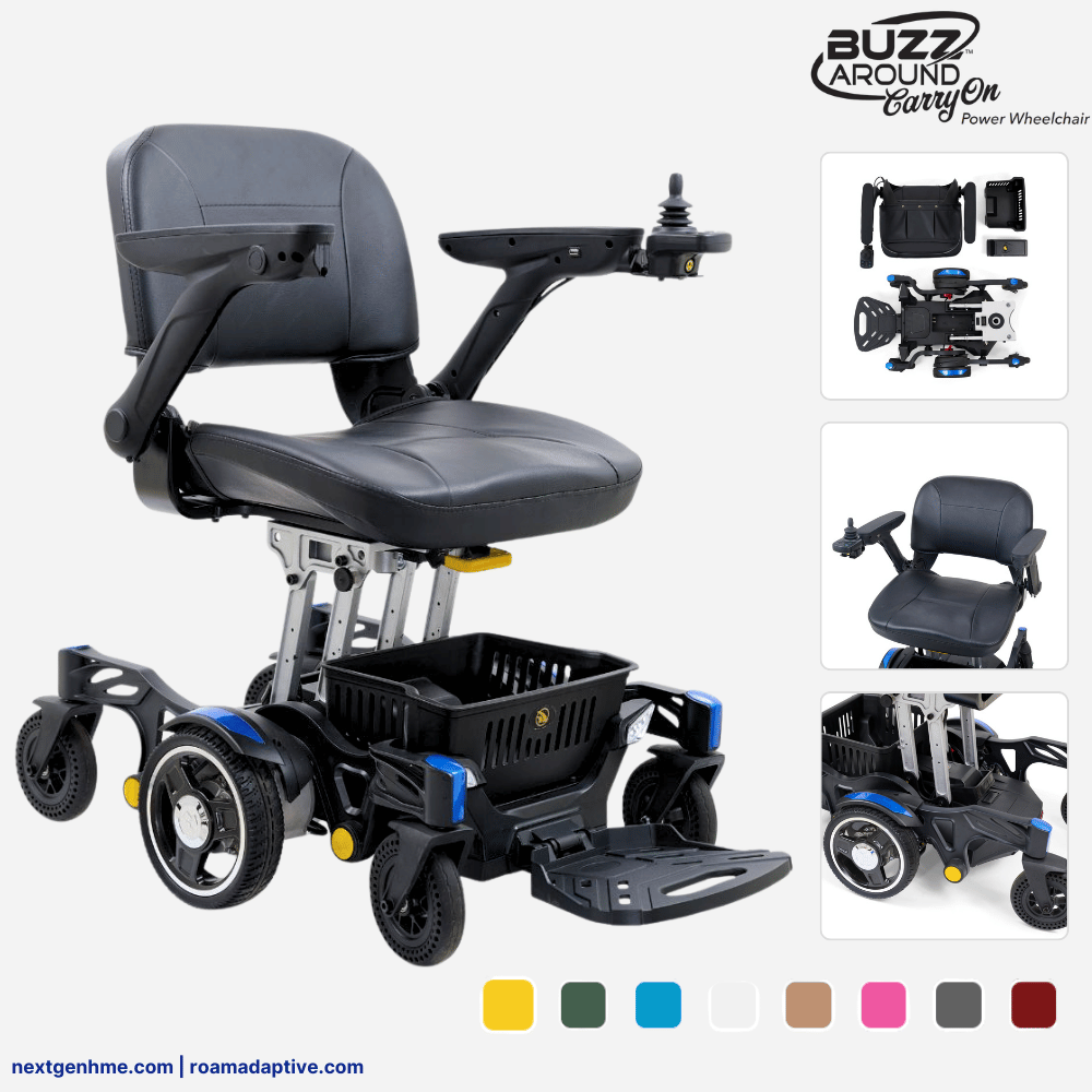 Golden Buzzaround CarryOn Power Wheelchair w/ easy folding design & Airline / Cruise Ship friendly desing