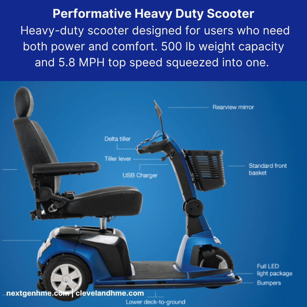 Pride Maxima 3 Wheel Scooter - NextGen HME