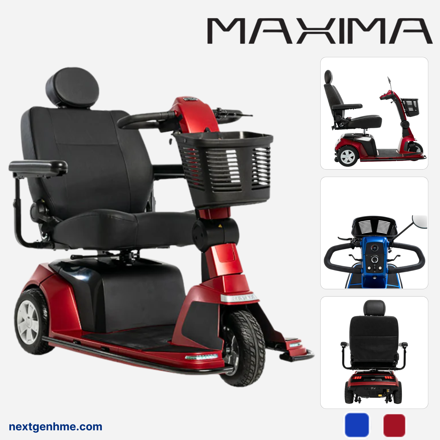 Pride Maxima 3 Wheel Scooter - NextGen HME