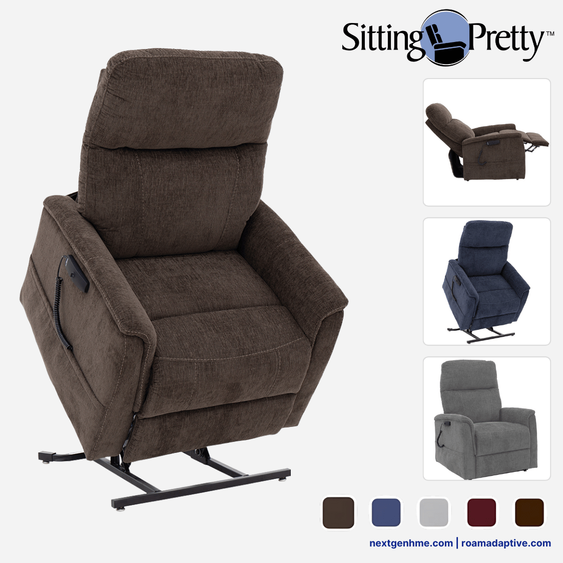 Pride Sitting Pretty Genesis Affordable 3-Position Lift Chair Recliner